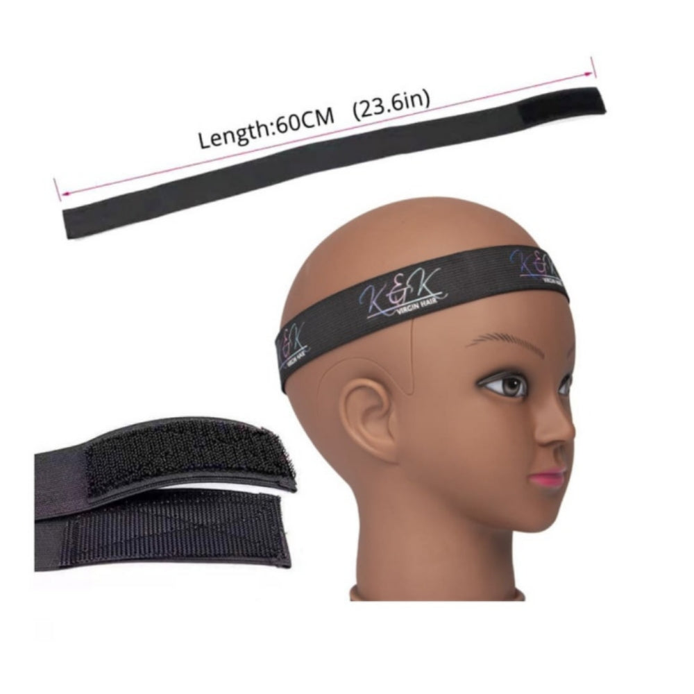 Customize Elastic Headband With Adjust Band For Closure Frontal Wigs Lay Down(1 Piece)