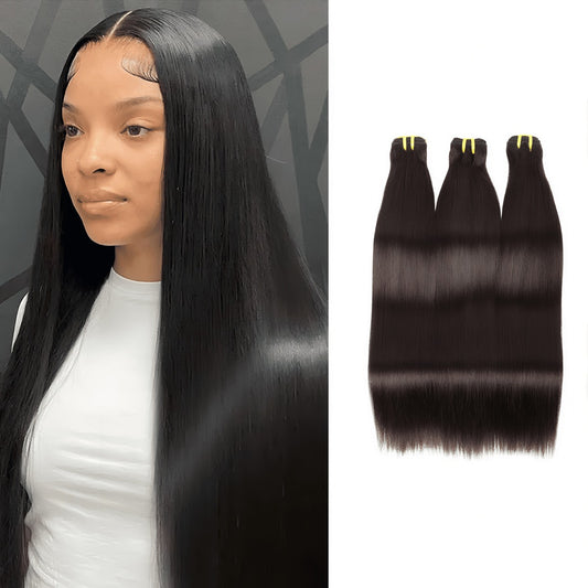 Yiwigs Silk Straight Hair Bundles 12A Grade 100% Virgin Cuticle Aligned Human Hair Natural Weaving