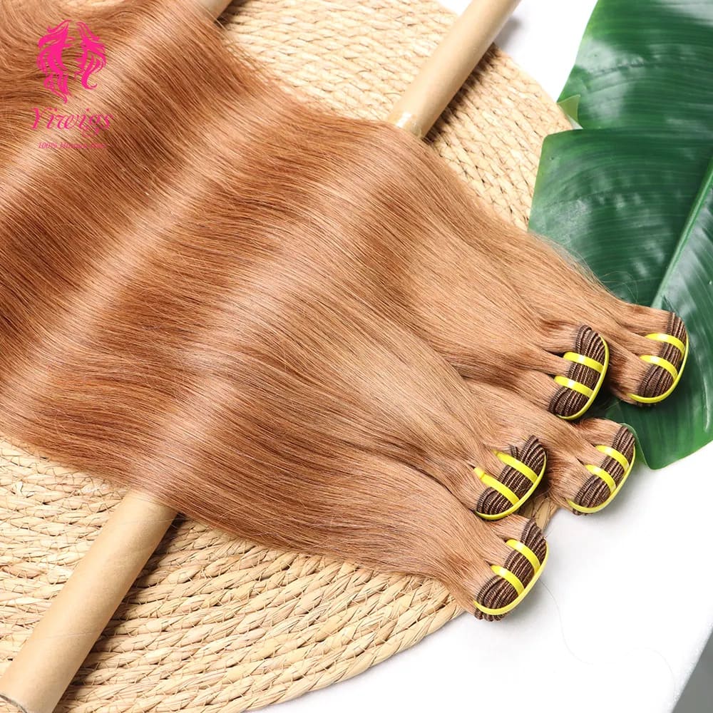 YiWigs Straight #35 Human Hair Double Drawn Natural 12A Grade Virgin Weave Human Hair Raw Bundles