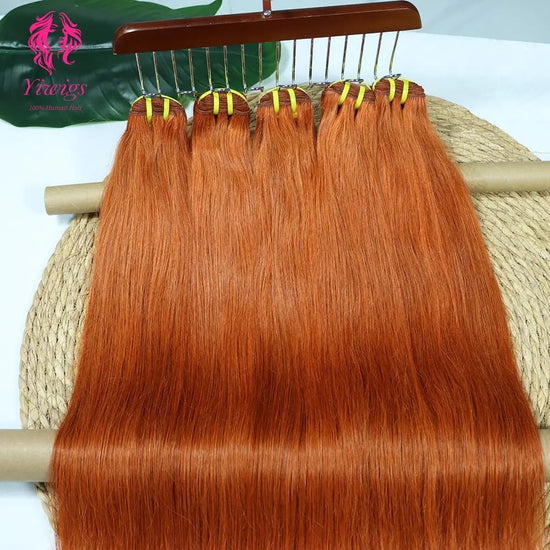 YiWigs Straight #350 Human Hair Double Drawn Natural 12A Grade Virgin Weave Human Hair Raw Bundles