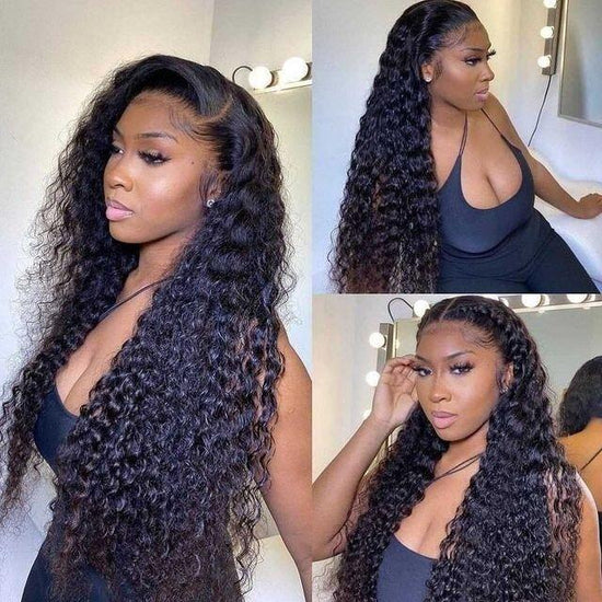 Kinky Curly Wigs For Women Human Double Drawn Hair HD 13*4 Lace Front Wig YiWigs