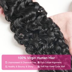 Yiwigs Burmese Curly Human Hair Bundles with Spiral Ends Natural Black 100% Virgin Hair Weave Bundles for Wholesale