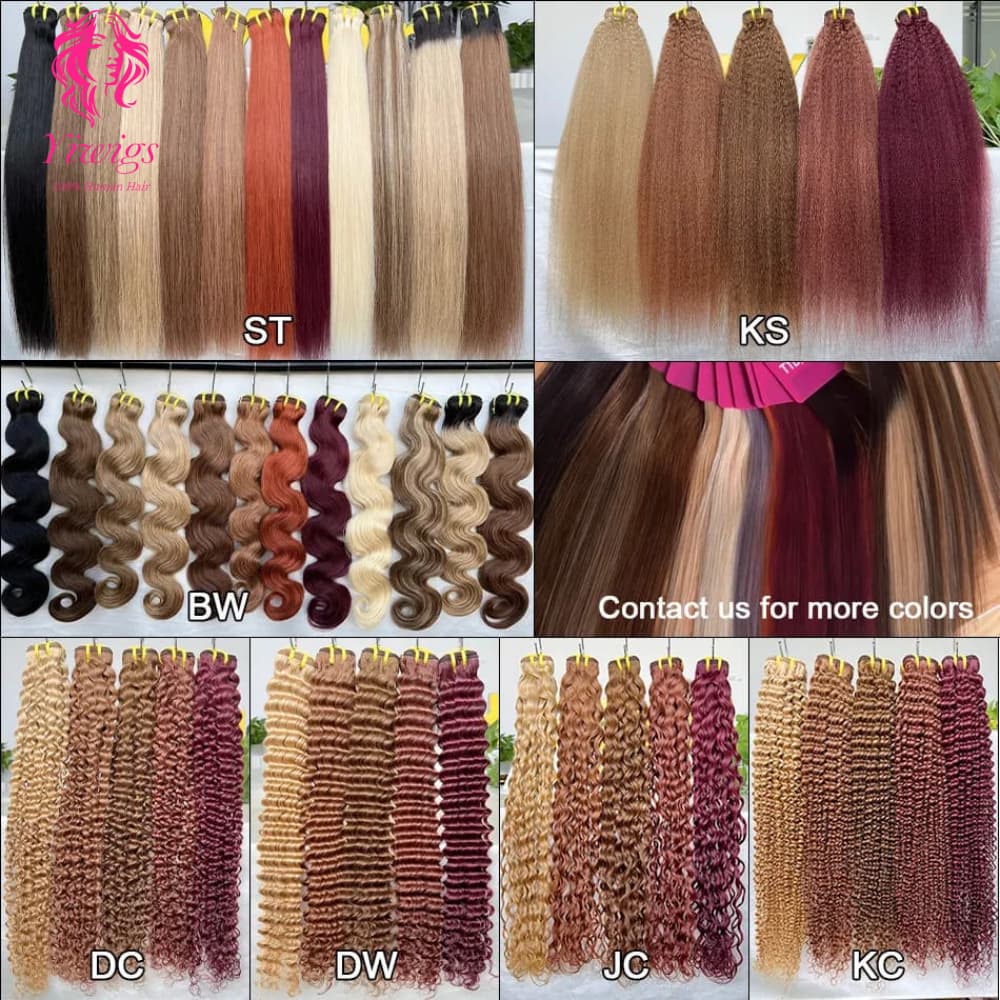 YiWigs Deep Curly #27 Human Hair Double Drawn Natural 12A Grade Virgin Weave Human Hair Raw Bundles