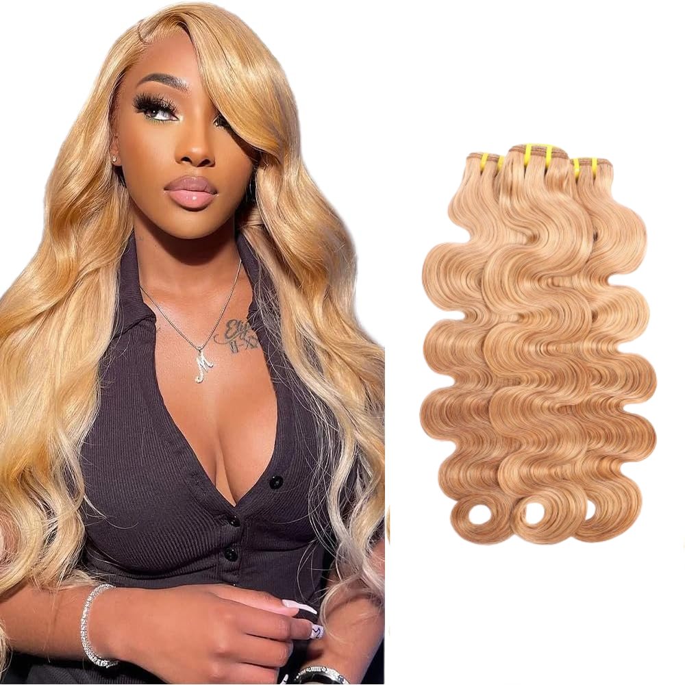 Yiwigs #27 Color Body Wave Hair Bundles 12A Grade 100% Virgin Cuticle Aligned Human Hair Natural Weaving