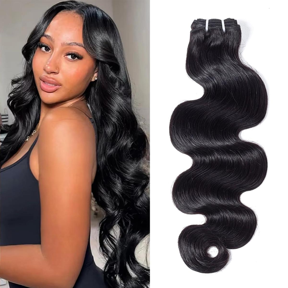 Yiwigs Double Drawn Body Wave Hair Bundles 12A Grade 100% Virgin Cuticle Aligned Human Hair Natural Color