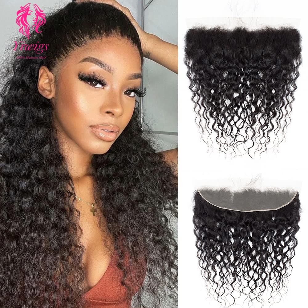 YiWigs 4*4 Transparent HD Lace Closure 10A  Closure Human Hair 100% Unprocessed Virgin Lace Closure Human Hair Pre Plucked with Baby Hair Natural Black