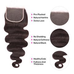 Body Wave 5*5 Hair HD Transparent Lace Closure Human Virgin Hair YiWigs