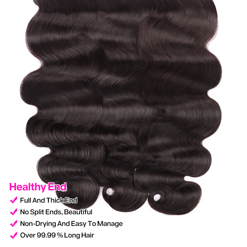 Water Wave Weave Double Drawn 3 Bundles With 13*4 HD Lace Frontal Closure Unprocessed High Volume  Human Hair YiWigs