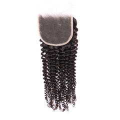 10-22inch Kinky Curly Hair Virgin Human Hair 4*4 Lace Closure YiWigs