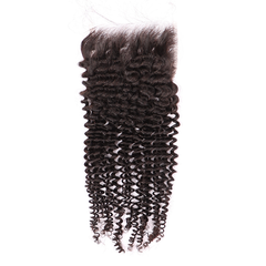 10-22inch Kinky Curly Hair Virgin Human Hair 4*4 Lace Closure YiWigs