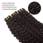 Deep Curly 3 Bundles With 4*4 HD HD Lace Frontal Closure Unprocessed Human Hair YiWigs