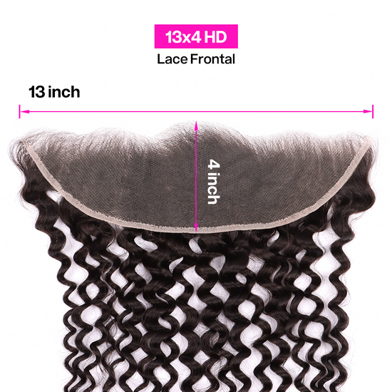 Deep Curly Human Hair 13*4 HD Invisible Lace Full Frontal YiWigs