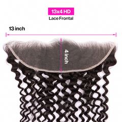 Deep Curly Human Hair 13*4 HD Invisible Lace Full Frontal YiWigs