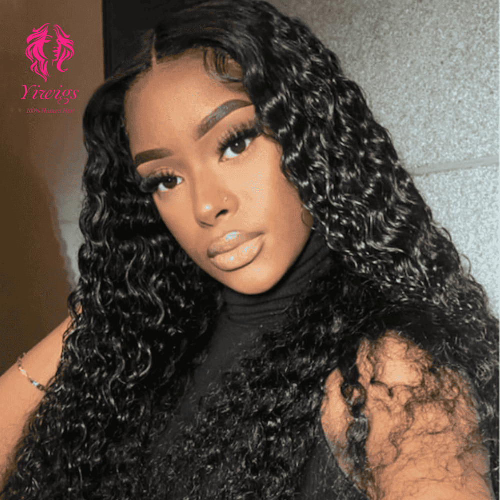 YiWigs 5*5 Real HD Lace Wig 200% Density Human Hair Wigs Pre Plucked Vivid Clean Hairline Ultra-thin Invisible Lace Wig 10-30''