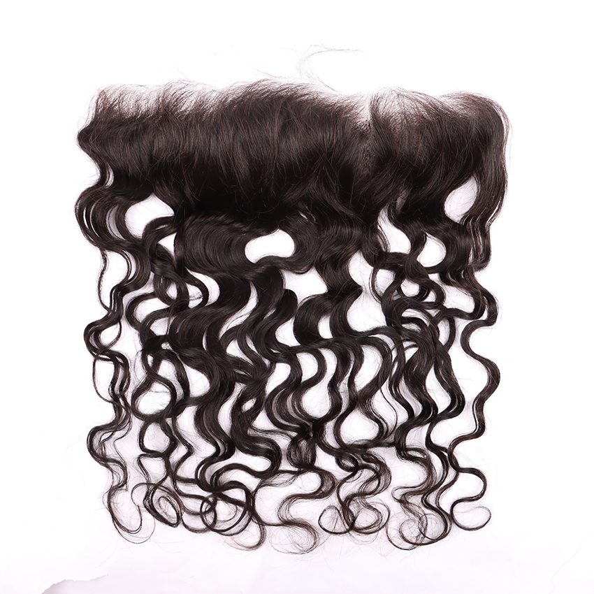 Water Wave Weave Double Drawn 3 Bundles With 13*4 HD Lace Frontal Closure Unprocessed High Volume  Human Hair YiWigs