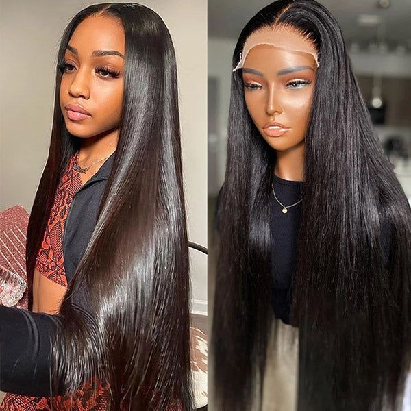 Straight Transparent Invisible Lace Front Human Hair 13*4 Wigs 10-40 inch YiWigs