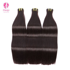 Yiwigs Double Drawn Bone Straight Hair Bundles 12A Grade 100% Virgin Cuticle Aligned Human Hair Natural Weaving