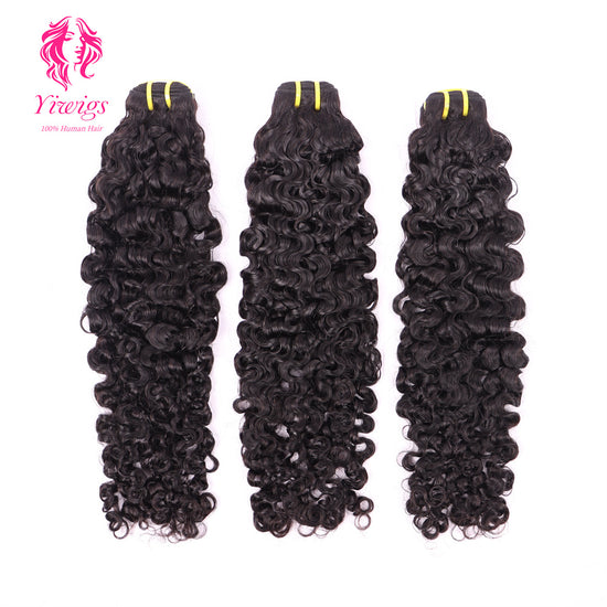 Yiwigs Burmese Curly Hair Bundles 12A Grade 100% Virgin Cuticle Aligned Human Hair Weaving Natural Color