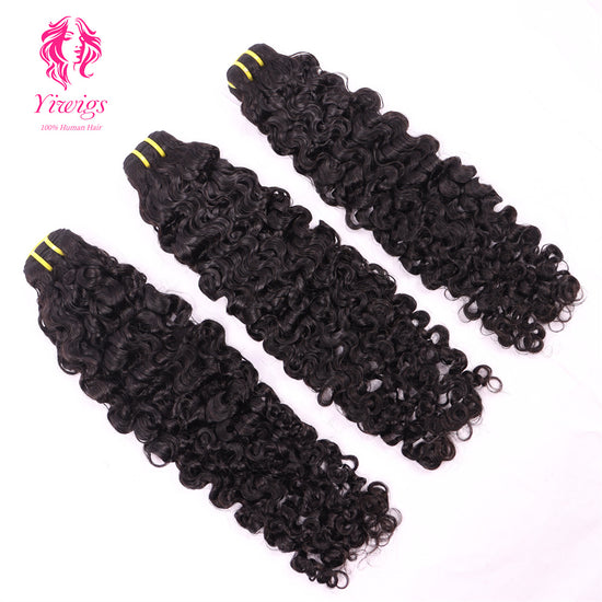 Yiwigs Burmese Curly Hair Bundles 12A Grade 100% Virgin Cuticle Aligned Human Hair Weaving Natural Color
