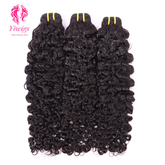 Yiwigs Burmese Curly Hair Bundles 12A Grade 100% Virgin Cuticle Aligned Human Hair Weaving Natural Color