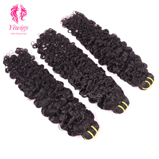 Yiwigs Burmese Curly Hair Bundles 12A Grade 100% Virgin Cuticle Aligned Human Hair Weaving Natural Color