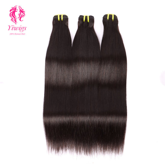 Yiwigs Silk Straight Hair Bundles 12A Grade 100% Virgin Cuticle Aligned Human Hair Natural Weaving