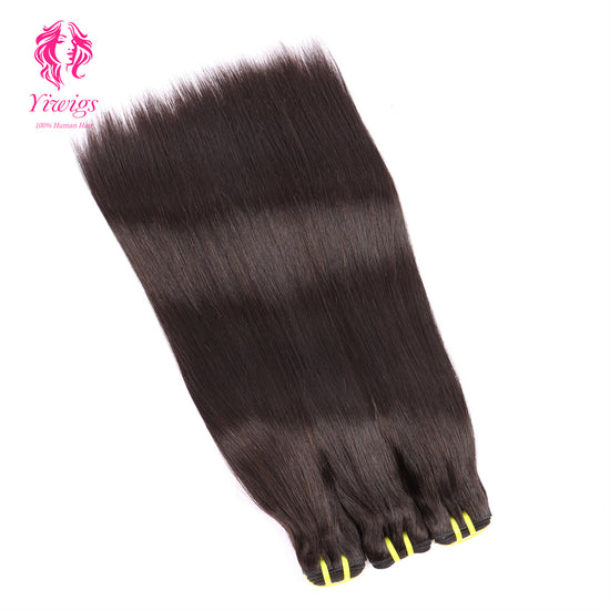 Yiwigs Silk Straight Hair Bundles 12A Grade 100% Virgin Cuticle Aligned Human Hair Natural Weaving