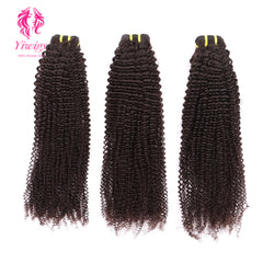 Yiwigs Kinky Curly Hair Bundles 12A Grade 100% Virgin Cuticle Aligned Human Hair Weaving Natural Color
