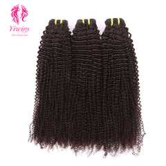 Yiwigs Kinky Curly Hair Bundles 12A Grade 100% Virgin Cuticle Aligned Human Hair Weaving Natural Color