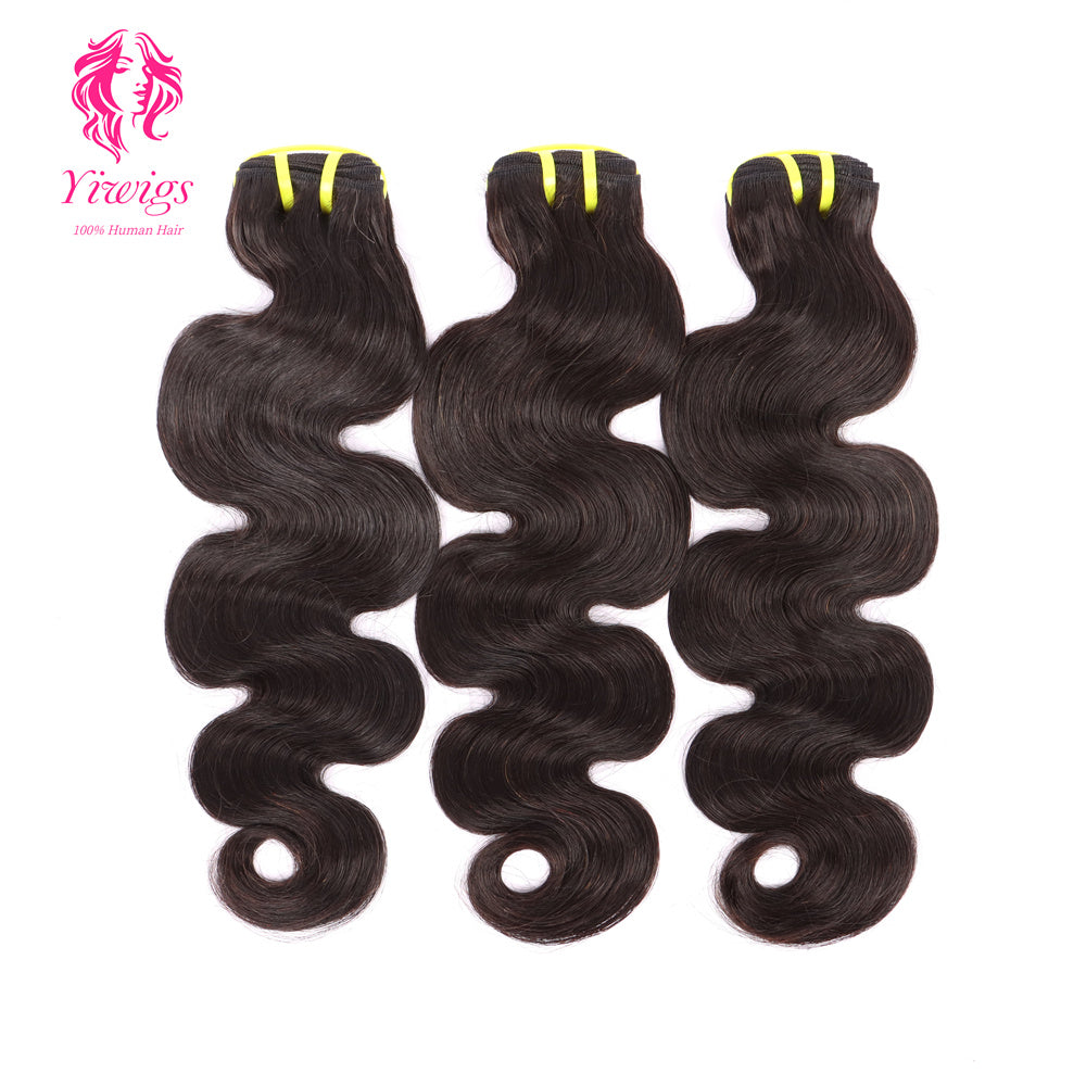 Yiwigs Body Wave Hair Bundles 12A Grade 100% Virgin Cuticle Aligned Human Hair Natural Weaving