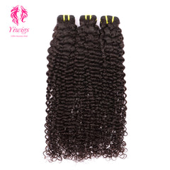 Yiwigs Deep Curly Hair Bundles 12A Grade 100% Virgin Cuticle Aligned Human Hair Weaving Natural Color
