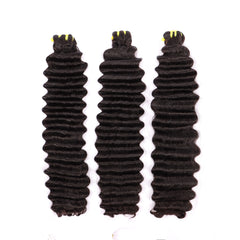 Double Drawn 3 Bundles Human Virgin High Volume Hair Deep Wave With Invisible 13*4 HD Lace Frontal YiWigs