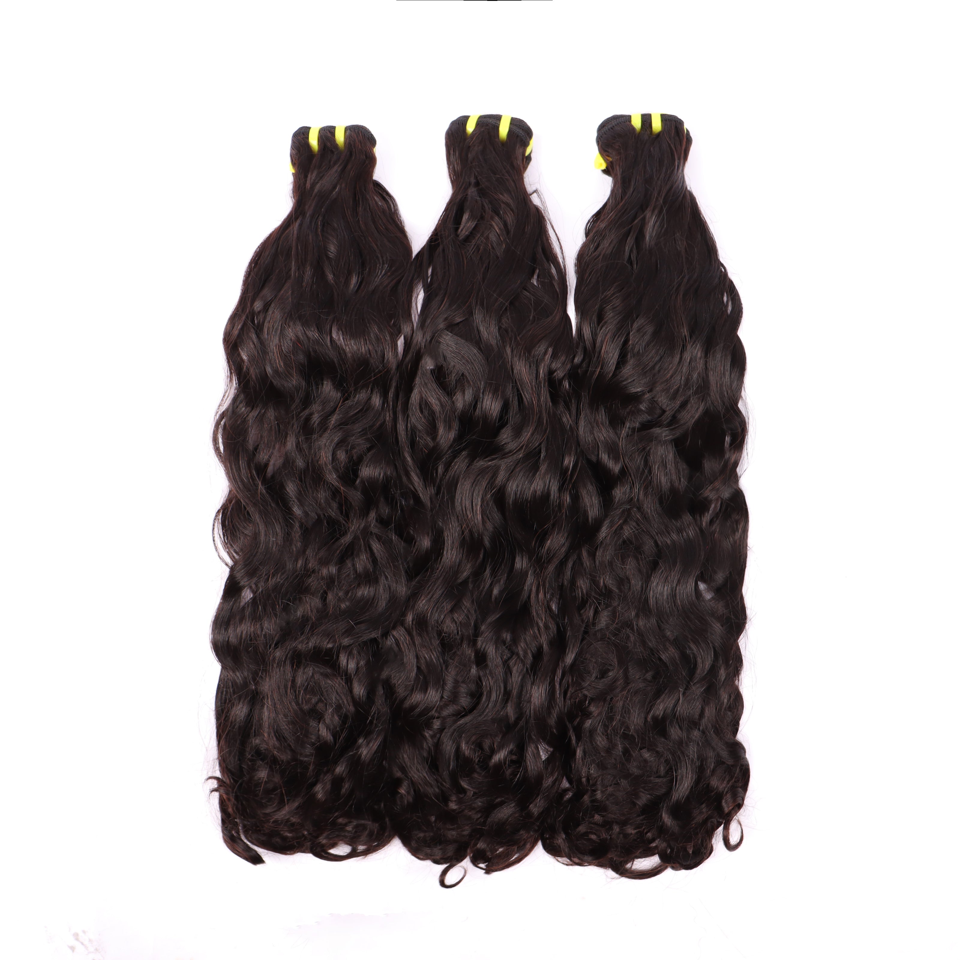 Water Wave Weave Double Drawn 3 Bundles With 13*4 HD Lace Frontal Closure Unprocessed High Volume  Human Hair YiWigs
