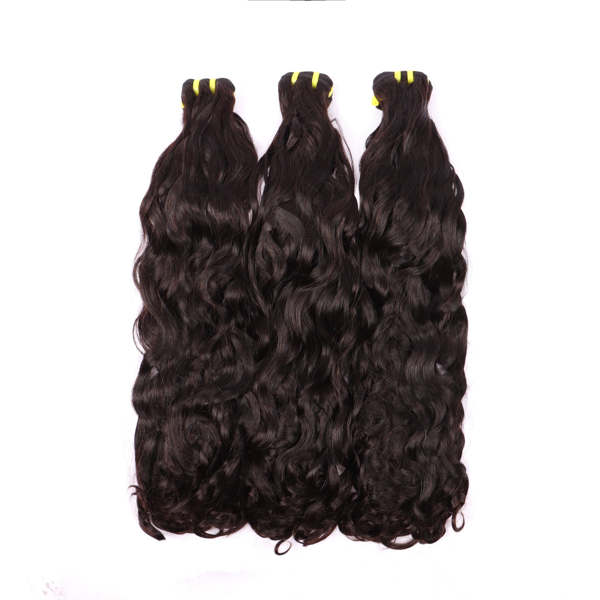 Water Wave Weave Double Drawn 3 Bundles With 13*4 HD Lace Frontal Closure Unprocessed High Volume  Human Hair YiWigs