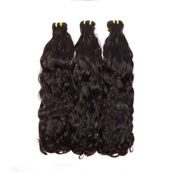 Water Wave Weave Double Drawn 3 Bundles With 13*4 HD Lace Frontal Closure Unprocessed High Volume  Human Hair YiWigs