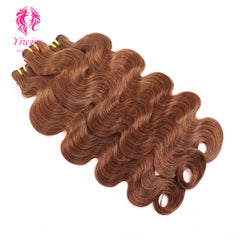Yiwigs #4 Color Body Wave Hair Bundles 12A Grade 100% Virgin Cuticle Aligned Human Hair Natural Weaving