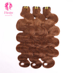 Yiwigs #4 Color Body Wave Hair Bundles 12A Grade 100% Virgin Cuticle Aligned Human Hair Natural Weaving