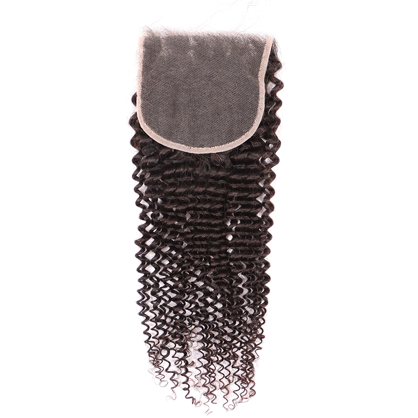 Kinky Curly Wave Human Hair Sew In 5*5 HD Lace Closure YiWigs