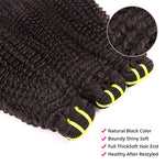 Kinky Curly Weave Human Virgin Hair Natural Black Set YiWigs