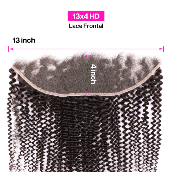 Kinky Curly Human Hair 13*4 HD Invisible Lace Full Frontal YiWigs