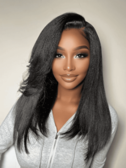 YiWigs 5*5 Real HD Lace Wig 200% Density Human Hair Wigs Pre Plucked Vivid Clean Hairline Ultra-thin Invisible Lace Wig 10-30''