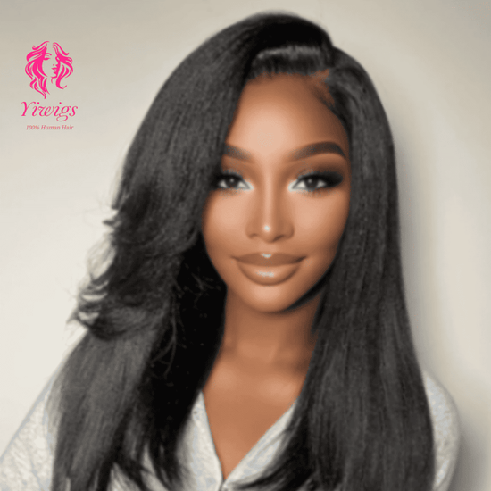 YiWigs 5*5 Real HD Lace Wig 200% Density Human Hair Wigs Pre Plucked Vivid Clean Hairline Ultra-thin Invisible Lace Wig 10-30''