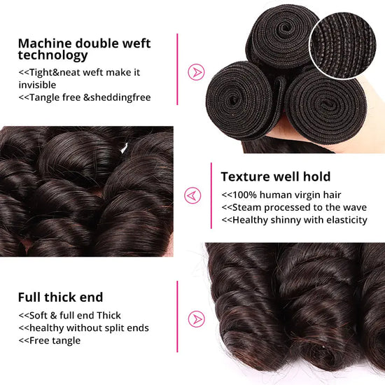 Unprocessed Virgin Human Hair Loose Deep Wave Weave 1 Bundle YiWigs