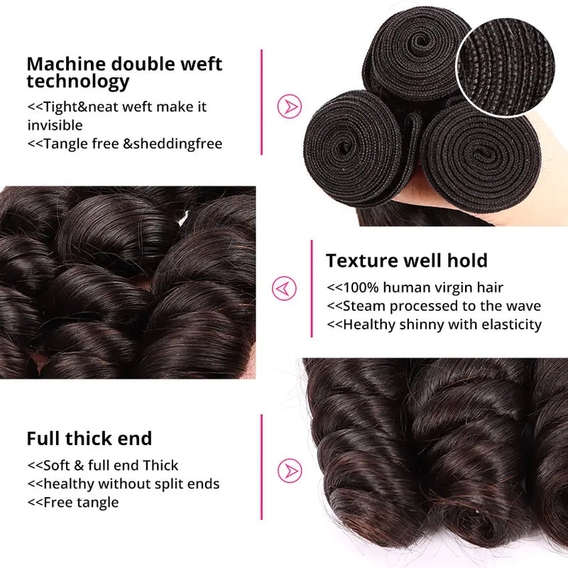 Unprocessed Virgin Human Hair Loose Deep Wave Weave 1 Bundle YiWigs