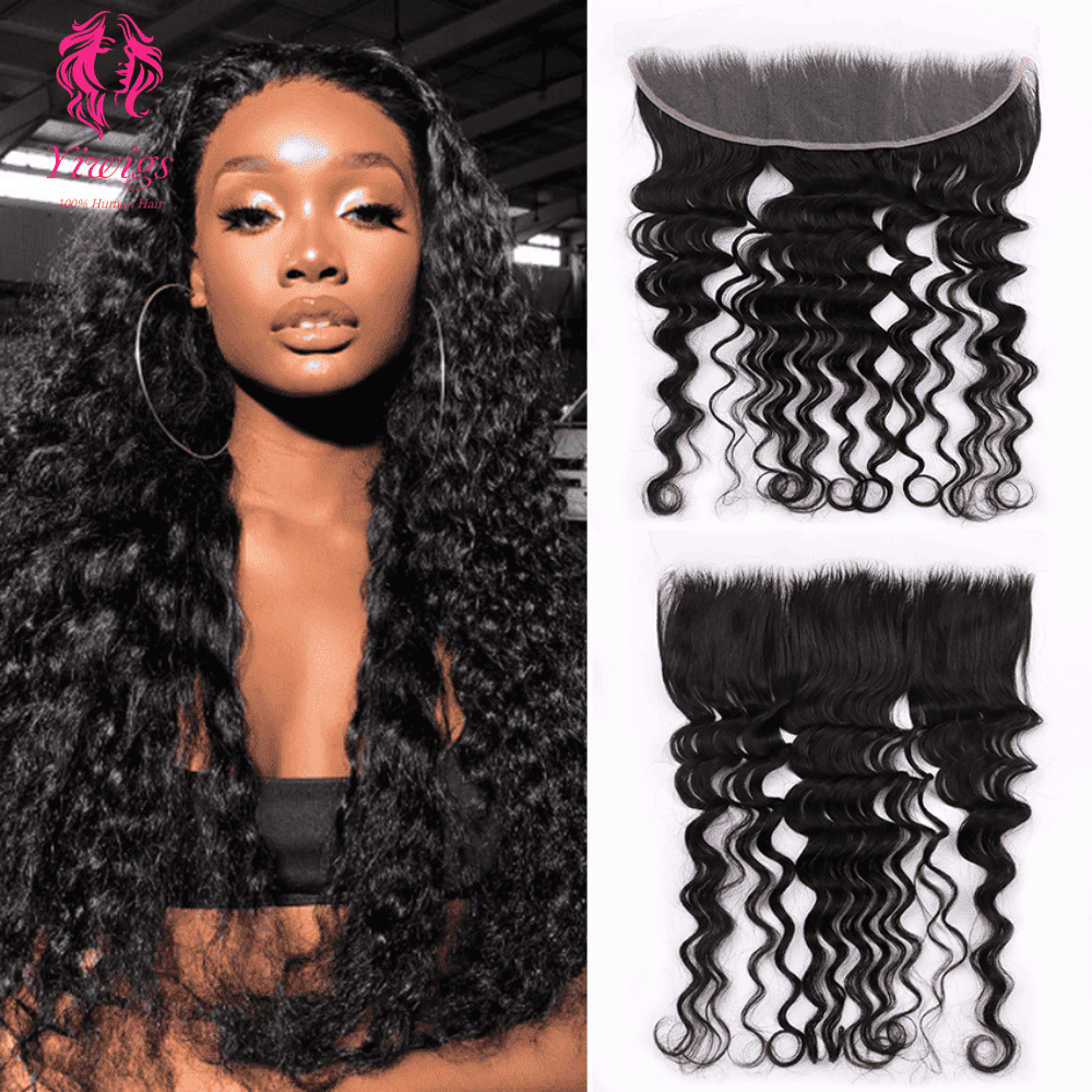 YiWigs 4*4 Transparent HD Lace Closure 10A  Closure Human Hair 100% Unprocessed Virgin Lace Closure Human Hair Pre Plucked with Baby Hair Natural Black