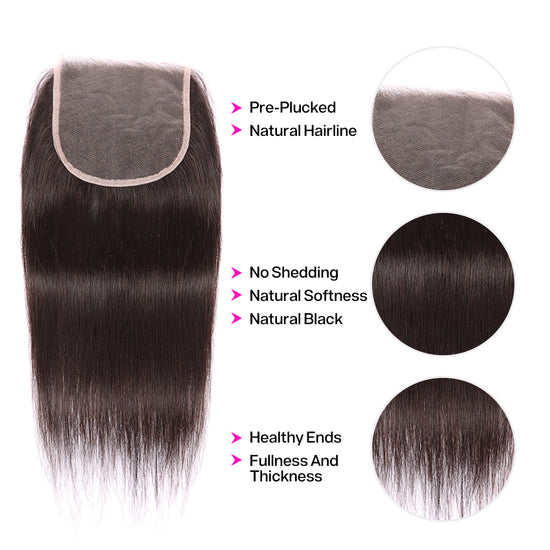Straight 5*5 Hair HD Transparent Lace Closure Human Virgin Hair YiWigs