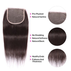 Straight 5*5 Hair HD Transparent Lace Closure Human Virgin Hair YiWigs