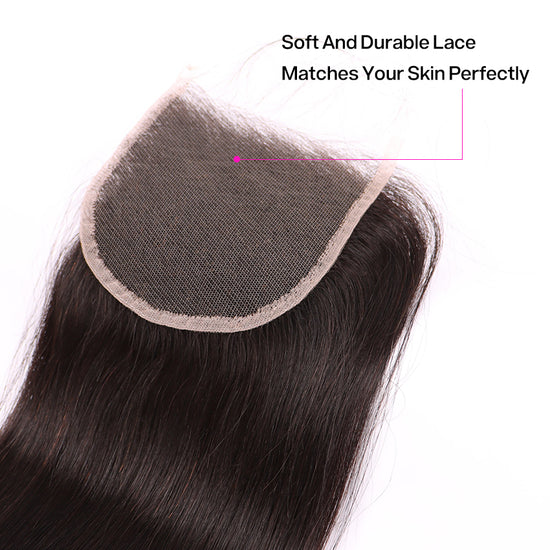 Straight 5*5 Hair HD Transparent Lace Closure Human Virgin Hair YiWigs