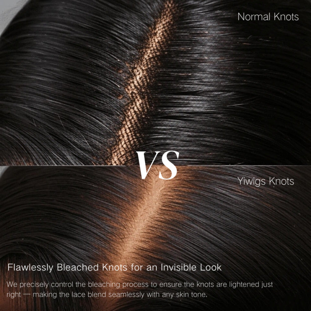 YiWigs 13*4 Real HD Lace Wig 200% Density Human Hair Wigs Pre Plucked Vivid Clean Hairline Ultra-thin Invisible Lace Wig 10-30''