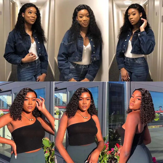 Unprocessed Virgin Human Hair  Natural Black Water Wave Hair Single Bundle YiWigs